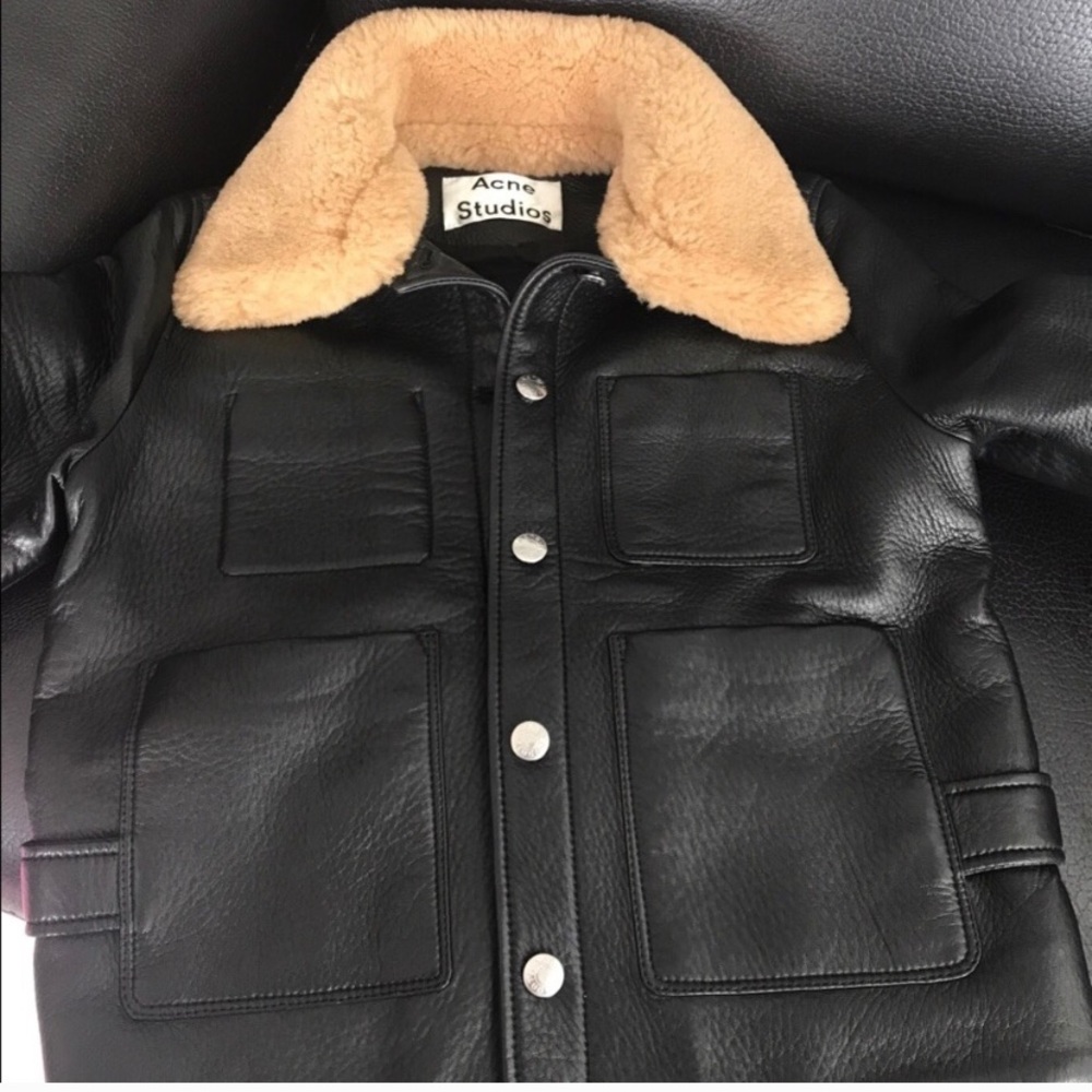 Acne felipa leather jacket